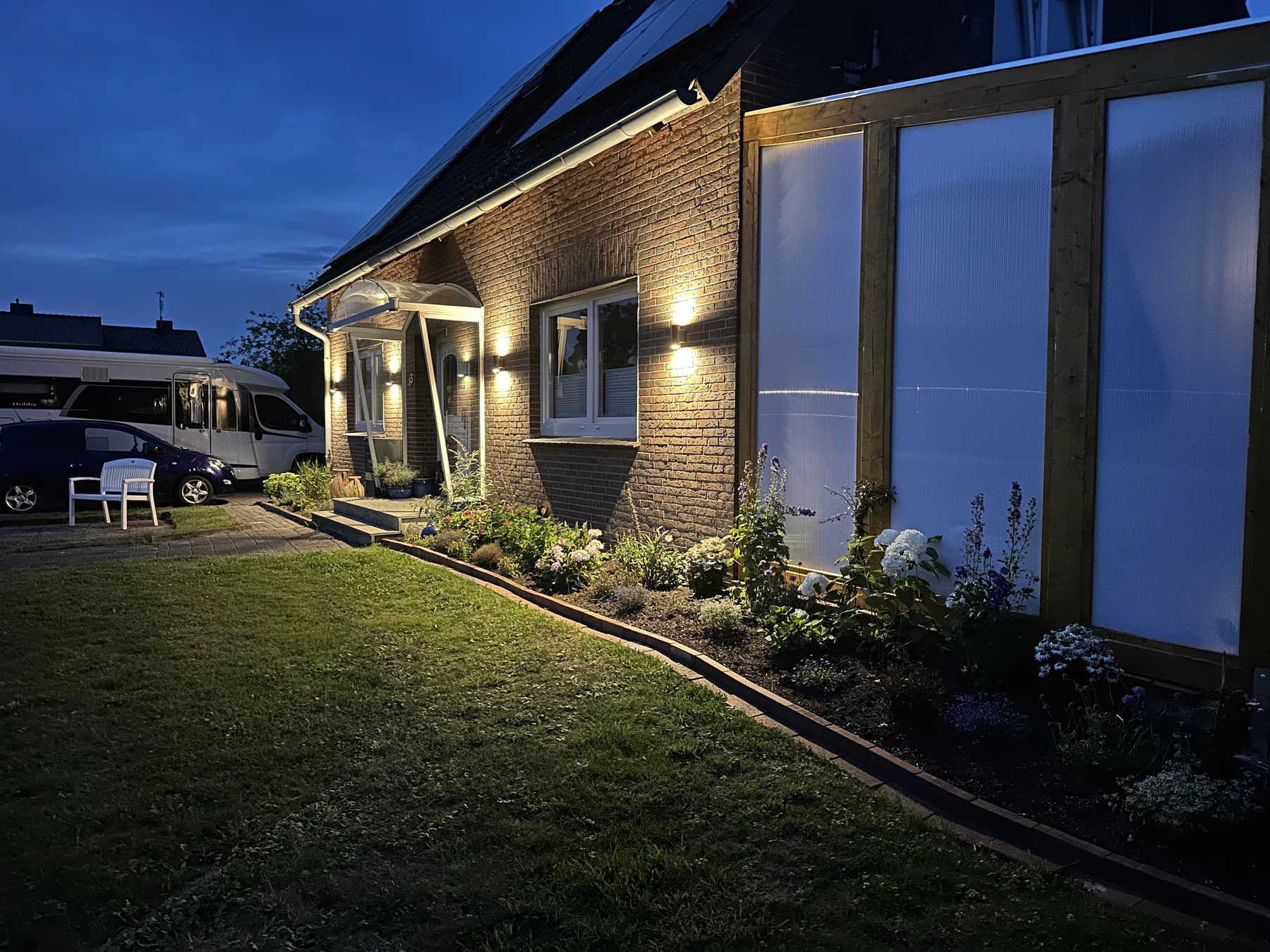 Abendlicht am Haus